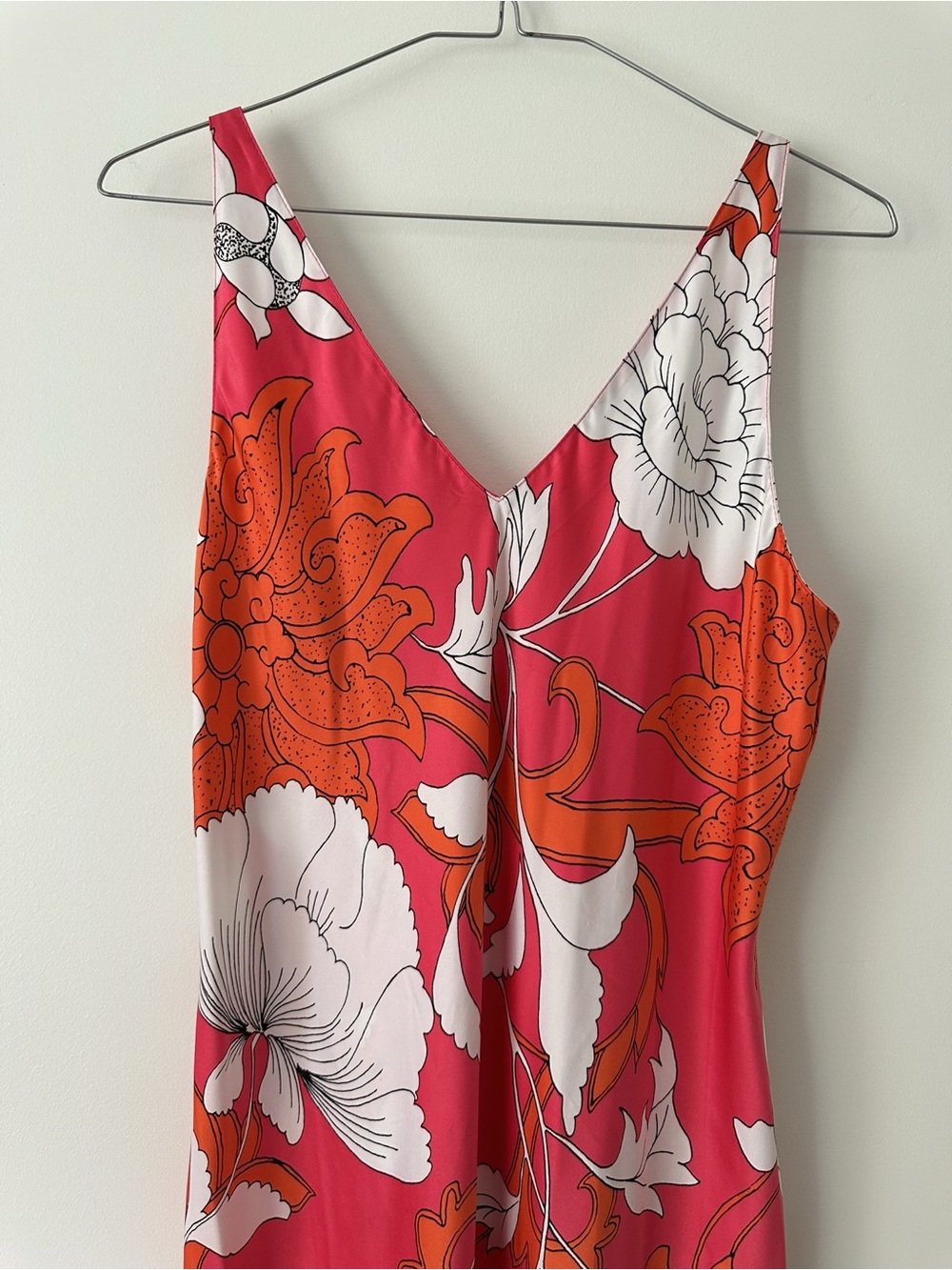 Natori Women's floral slip gown midi dress size small